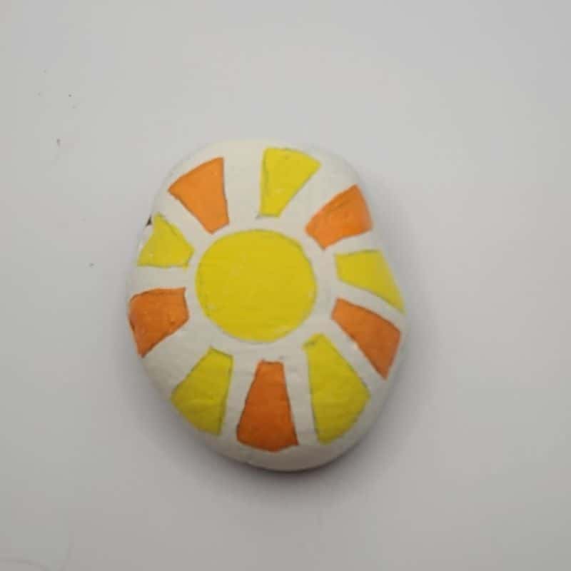 sun painted rocks design 2b