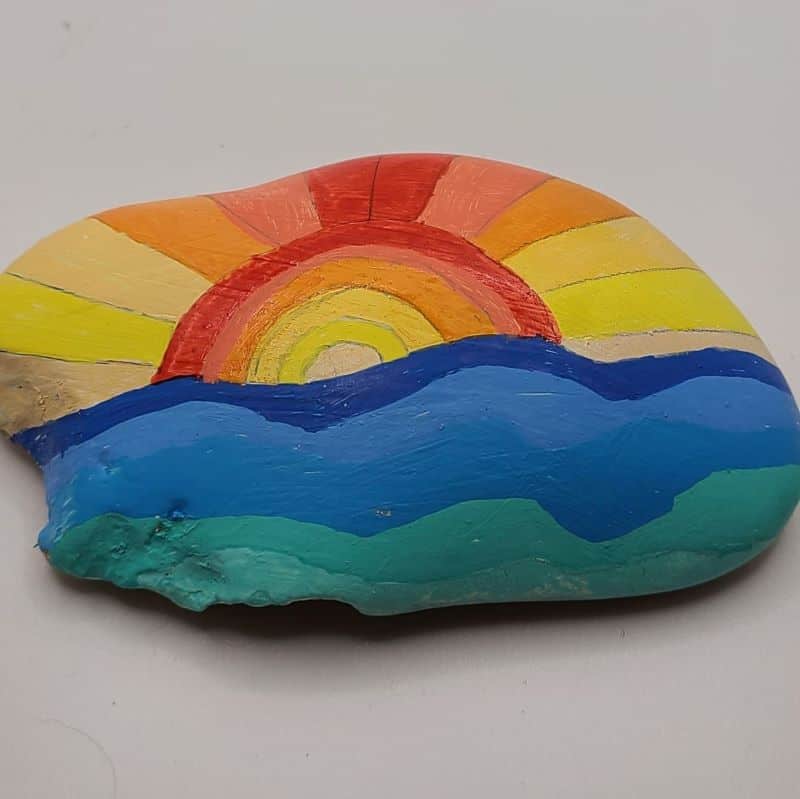 sun painted rocks design 3c