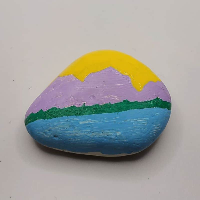 sun painted rocks design 4b