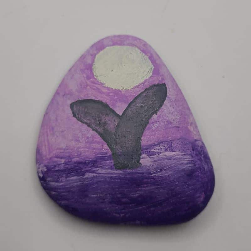 whale painted rocks design 1b