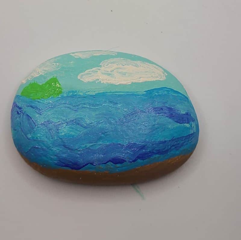 whale painted rocks design 3b