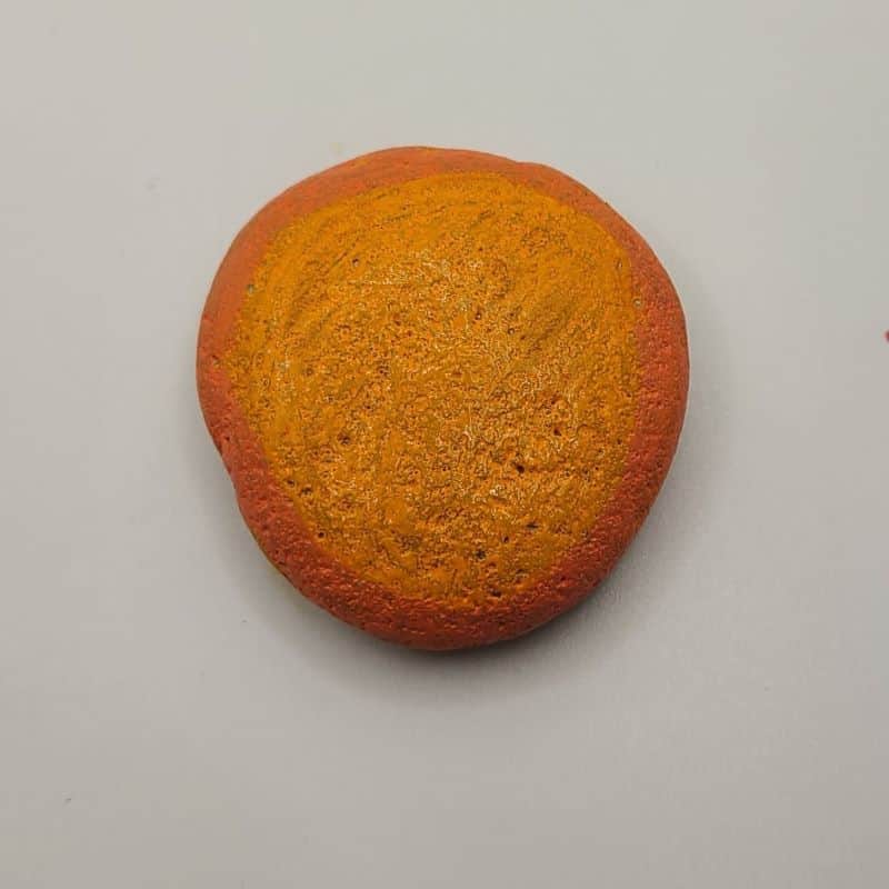 Food painted rocks orange 1a