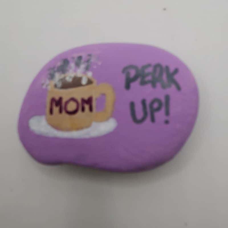 coffee painted rocks design 1c