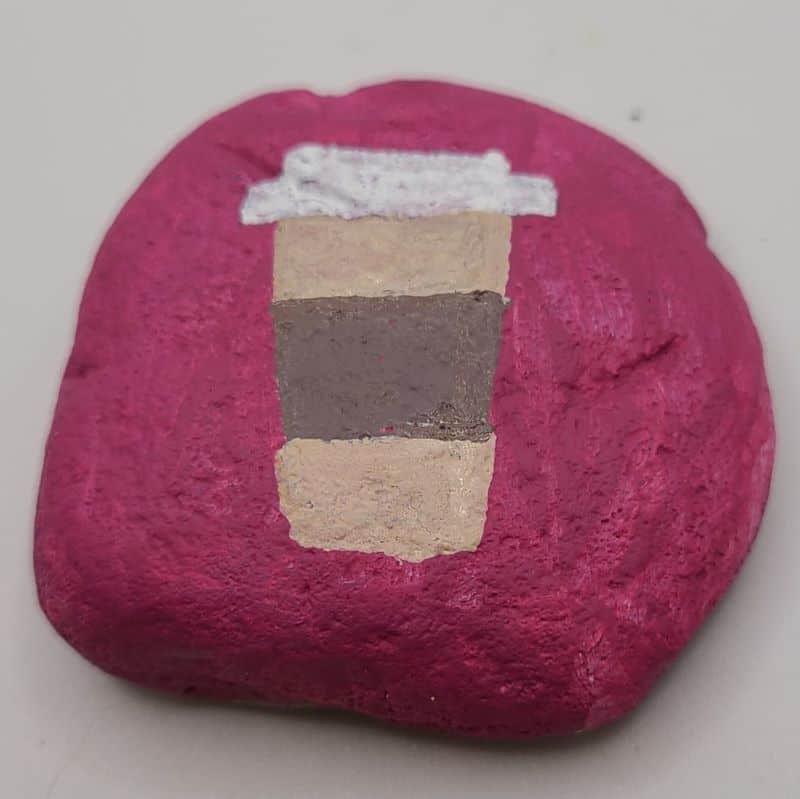 coffee painted rocks design 2b