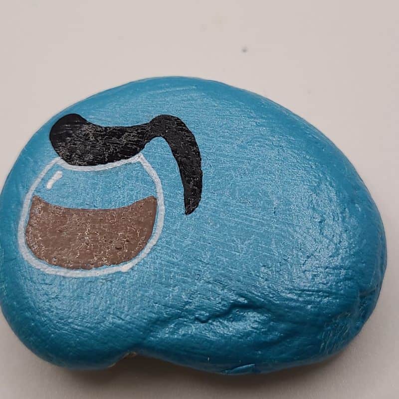 coffee painted rocks design 3b