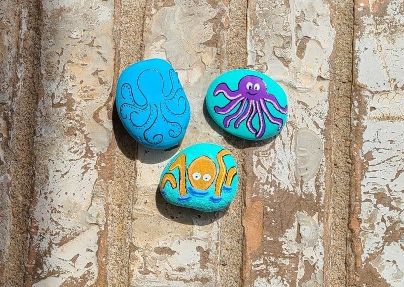 Tentacles Everywhere – 3 Octopus Painted Rocks