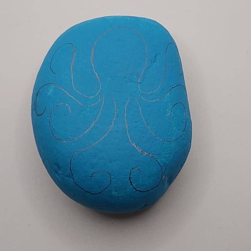 octopus painted rocks design 1a