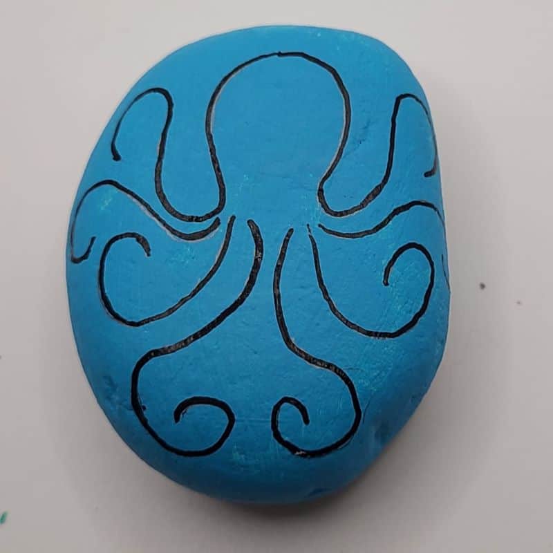 octopus painted rocks design 1b