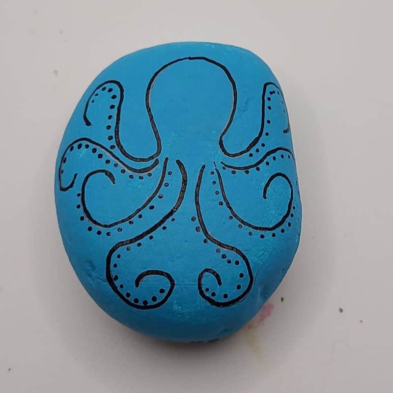 octopus painted rocks design 1c