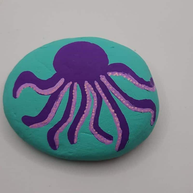 octopus painted rocks design 2c