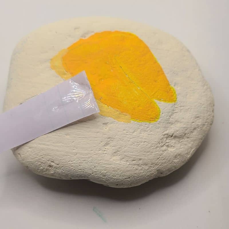 Fortune Cookie Painted Rock adding contact paper
