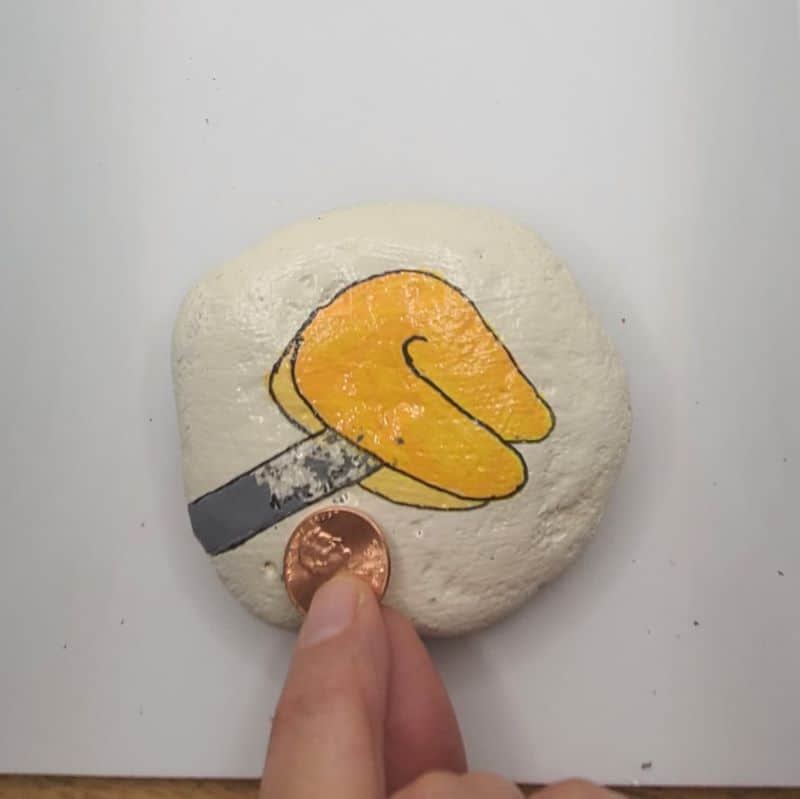 Fortune Cookie Painted Rock revealing message 2