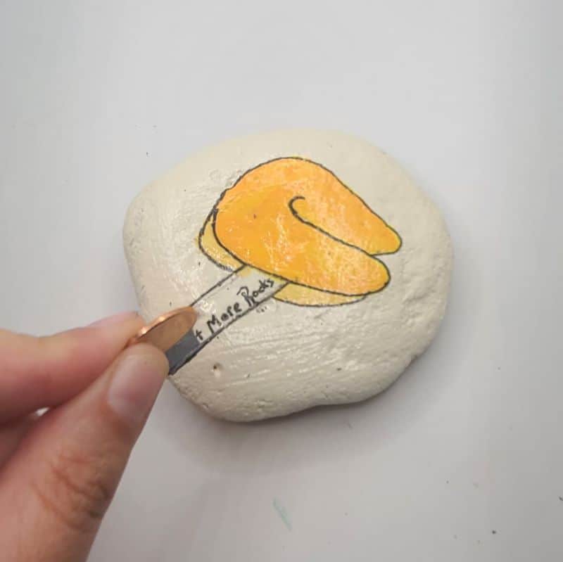 Fortune Cookie Painted Rock revealing message 3