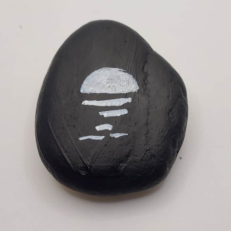 moon painted rocks design 1b