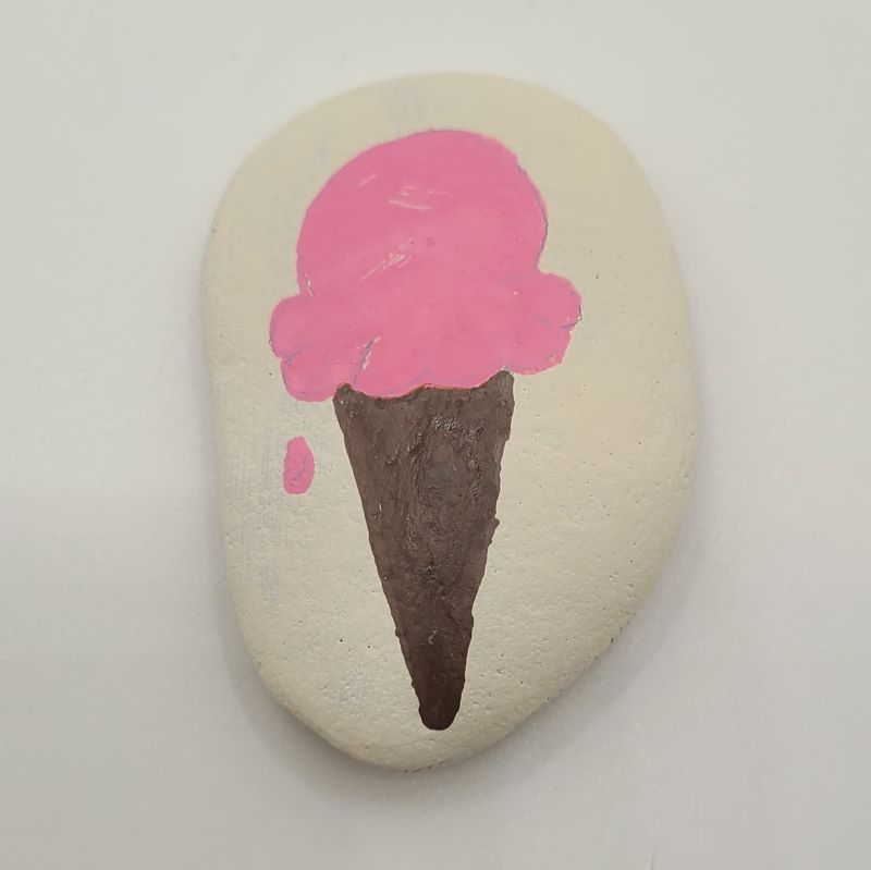 Ice Cream Painted Rocks Design 1b