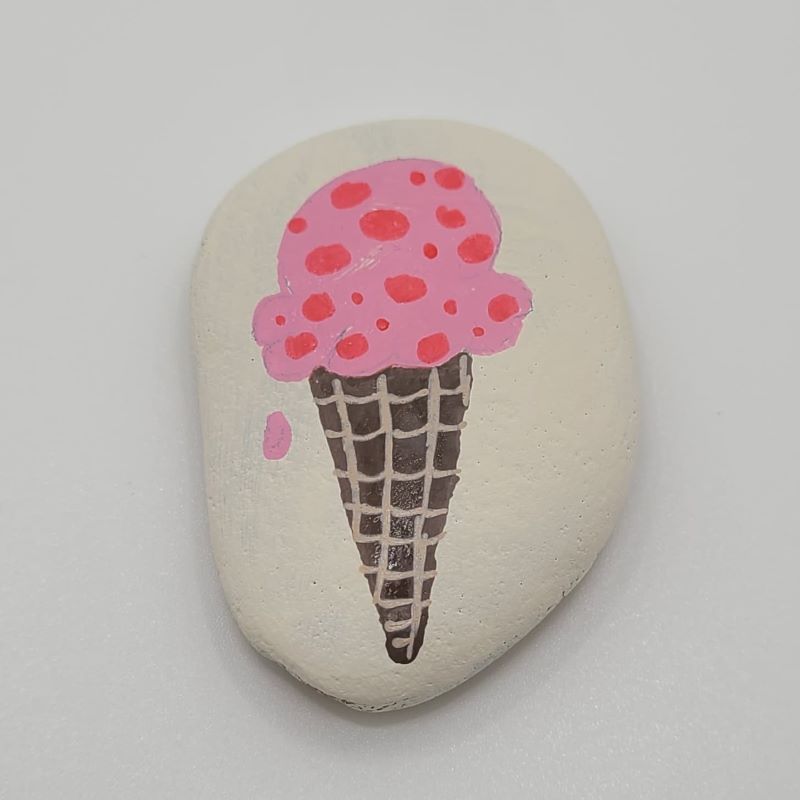 Ice Cream Painted Rocks Design 1c