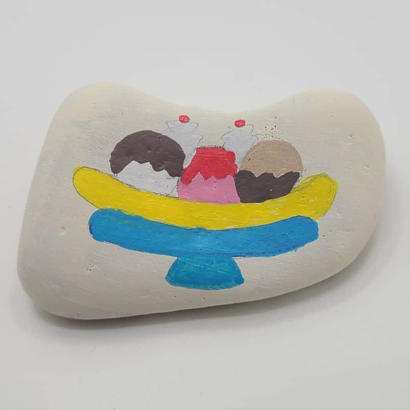 Ice Cream Painted Rocks Design 3b