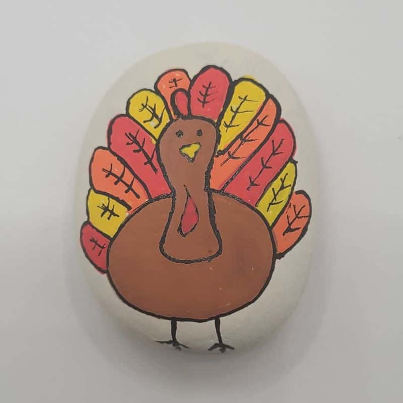 Turkey painted on rock