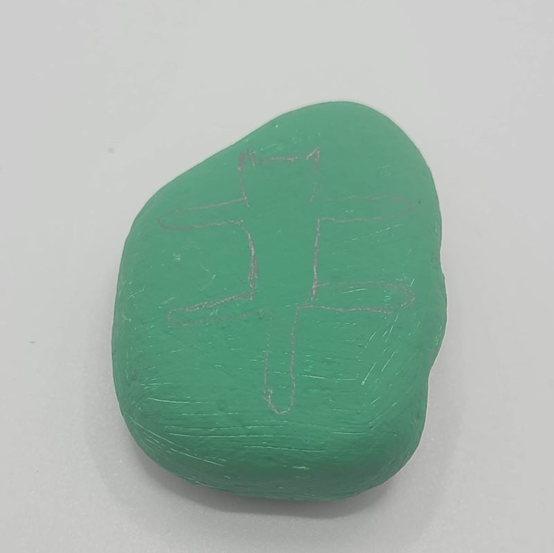 Christmas Painted Rocks - Aunt Bethany’s Cat 1
