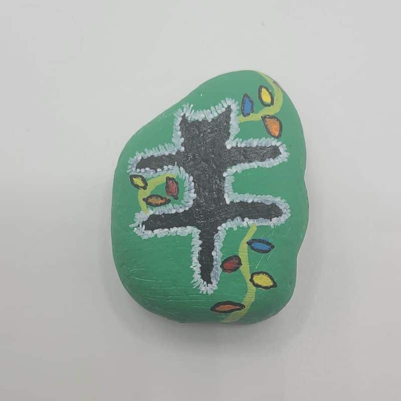Christmas Painted Rocks - Aunt Bethany’s Cat 2