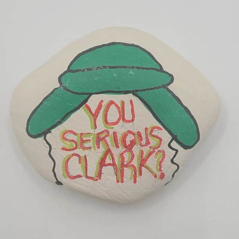 Christmas Painted Rocks - You Serious Clark 2