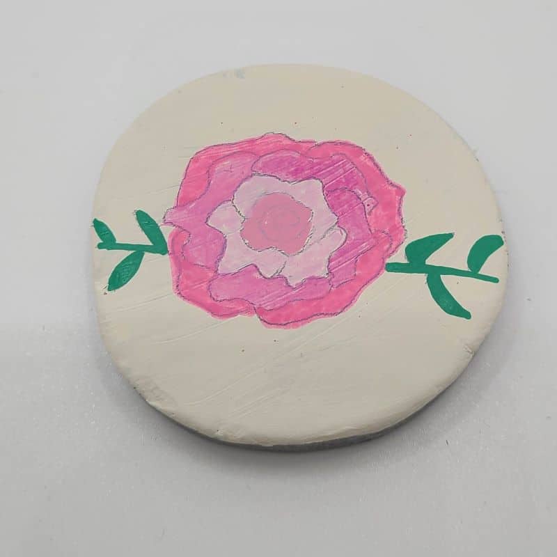 rose painted rocks coloring rose 2