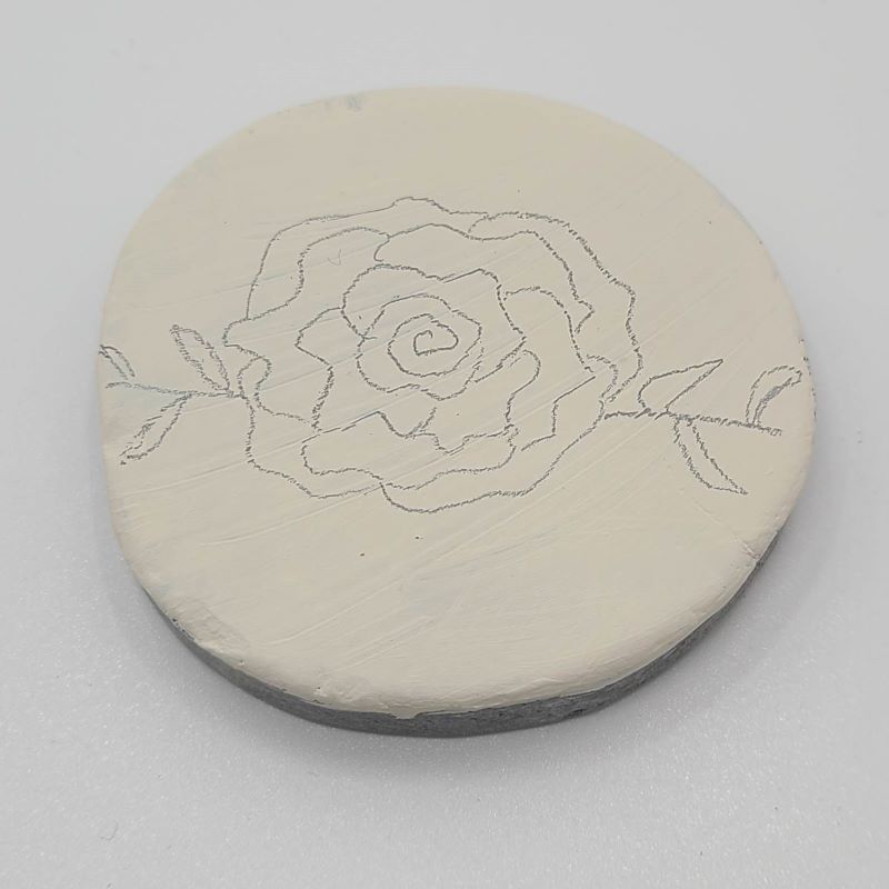 rose painted rocks pencil outline 2