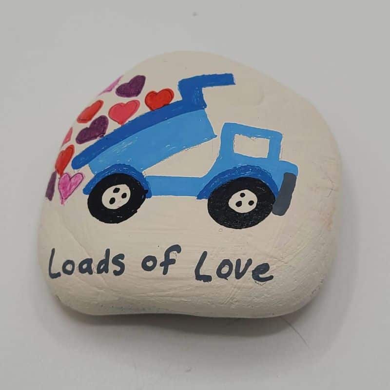 valentines day painted rocks - loads of love 2