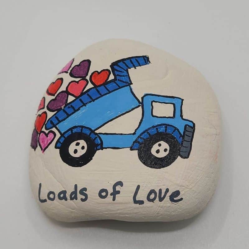 valentines day painted rocks - loads of love final