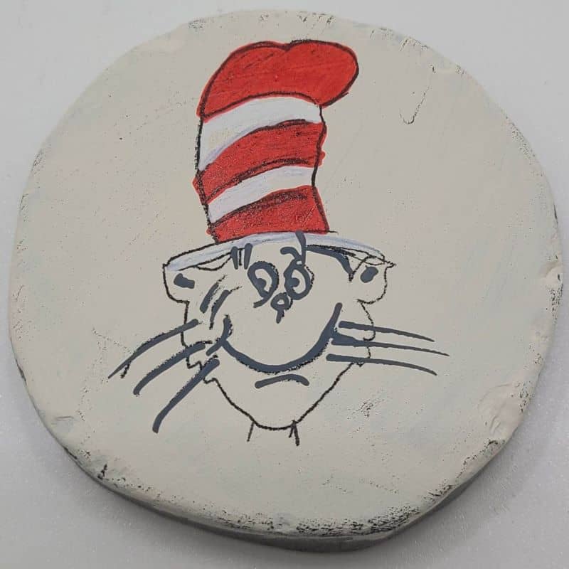 Dr Seuss Painted Rocks - Cat in the Hat a