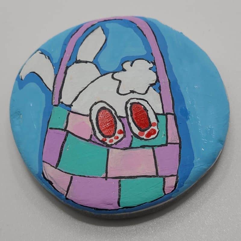 Easter Painted Rocks - bunny final