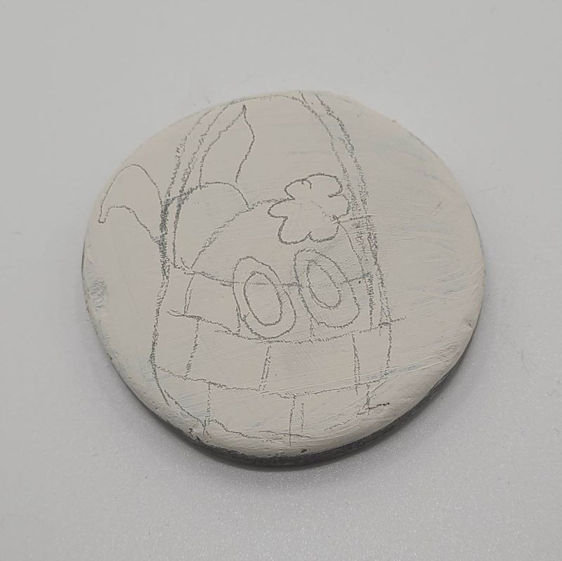 Easter Painted Rocks - drawing bunny