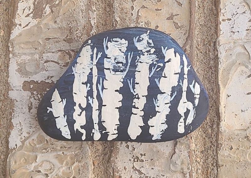 String Rock Painting Technique – Fun Painting Idea